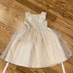 Girls toddler party holiday family pictures sparkle blush tulle full skirt
